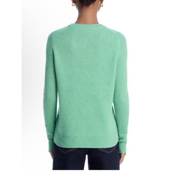 C By Bloomingdales Cashmere Sweater Size XL Green V Neck Long Sleeve‎ Womens - Picture 2 of 12